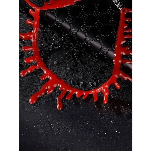 🩸 Halloween Vampire Costume Cosplay Dripping Blood Choker Necklace NEW - Picture 7 of 13